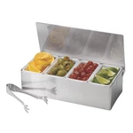 Tablecraft H1604 S/s Compartment Bar Caddy Set With Tongs. Fixed Price $41.83.