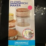 Ice Cream Sandwich Maker By Progressive W/ Bonus Spreader Nib New. Fixed Price $10.00.