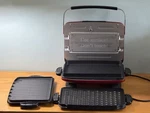 George Foreman GRP90WGR Electric Grill Base Heat Unit W/3 Plates In Red. Fixed Price $50.00.