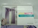 Stylemaster Chelsea Grommet Waterfall Valance Beaded Trim 36"X37" Lavender Tf. Fixed Price $12.73.