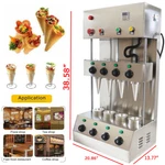 Electric Pizza Cone Forming Machine Commercial Ice Cream Press 4-STATION. Fixed Price $1320.20.