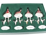 Reed & Barton Santa Hat Cheese Markers Christmas Charcuterie 4 Piece Set. Fixed Price $13.01.