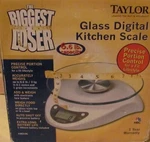 Taylor "the Biggest Loser" Glass Digital Kitchen Scale (model 3831B). Fixed Price $24.99.