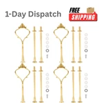 Gukasxi 4 Sets 3 Cake Stand Hardware Golden Tiered Dessert Tray Holder. Fixed Price $16.82.