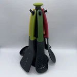 Joseph Elevate Carousel Opal Kitchen Utensil Tool Set W/ Stand Preowned. Fixed Price $29.99.