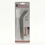 Norpro #436 Stainless Steel Drinking Straws W/ Cleaning Brushes, Set Of. Fixed Price $12.99.