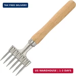 Ice Pick With Wooden Handle, 9 Inch X 2.4 6 Fork Silver Stainless Steel. Fixed Price $12.23.