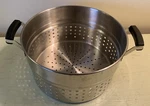 Vtg Cuisine Cookware's World Class 18/8 Stainless Steel Colander Strainer 1986. Fixed Price $14.53.