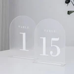 Uniqooo Frosted Arch Wedding Table Numbers With Stands 1-15, 5X7 Acrylic Sign.... Fixed Price $41.78.