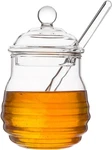 Mkono Honey Dispenser Glass Jar With Dipper And Lid Pot Container Fo. Fixed Price $19.76.