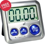 Stainless Steel Digital Kitchen Timer Strong Magnetic Back Elegant Purple. Fixed Price $35.41.
