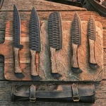 5-PIECE Hand Forged Carbon Steel Chef Knife Set Kitchen & Bbq Cooking Knives. Fixed Price $120.60.