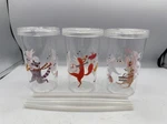 Crate & Barrel Kids Band Animals Lot Of 3 Plastic 8OZ Cup W/ Lid Straw. Fixed Price $20.97.