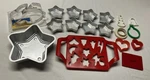 9 Vtg Metal Cookie Cutters, Star Shaped Cake/jello Molds, Tarts Baking Pans,. Fixed Price $12.50.