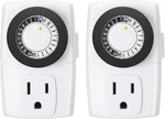 Indoor 24 Hour Mechanical Outlet Timer Pack Easy Daily On/off For Lamps & Fans. Fixed Price $20.10.