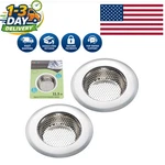 2PCS Kitchen Sink Strainers 4.5" Stainless Steel, Rust-free Design. Fixed Price $12.99.
