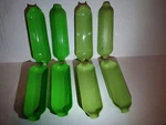 8 Vintage Retro Corn On The Cob Holders Trays Set Avocado Green & Bright Grn 70S. Fixed Price $10.99.