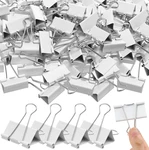 100 Pack 1.6IN/41MM White Metal Binder Clips Bulk Medium Reusable Fold Back. Fixed Price $37.99.