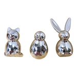 Umbra Now Menagerie Magnets Set 3 Chrome Cat Bird Bunny Animal Figurine Nib. Fixed Price $22.99.