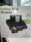 Mind Reader Coffee Pod 36 Capacity 'anchor' Triple Drawer K-cup, Black. Fixed Price $24.88.