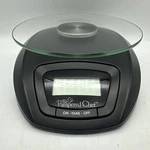 Pampered Chef Kitchen Scale #2354 Battery Operated Glass Removable Disc Lbs/gs. Fixed Price $25.29.
