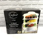 Crofton 3 Tier 6 Quart Food Vegetable Steamer W/ Rice Cooker Tray New. Fixed Price $35.00.
