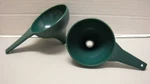 Tupperware Plastic Funnel 1227-1 Dark Green Hershey's Kiss Shape 2PCS. Fixed Price $16.95.