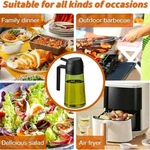 Dual Jet Olive Oil Spray Bottle, Glass Dispenser For Cooking Grilling, Hand Wash. Fixed Price $15.99.