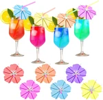 Wellfar Fun Drink Straws, Tropical Cocktail With Mini Umbrella,. Fixed Price $11.00.