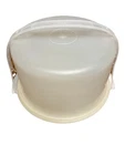 Vintage Tupperware Piece Cake Carrier #684-2, Lid #683-5, Handle #624-2. Fixed Price $15.00.