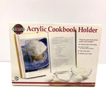 Vtg Norpro Acrylic Cookbook /recipe/ Ipad Tablet Holder, 9"D X 12.5"W 3.25"H. Fixed Price $19.99.