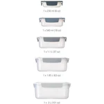 Joseph Editions Nest Lock 5-PIECE Storage Container Set Sky. Fixed Price $35.00.