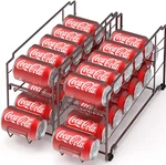 2 Pack Stackable Beverage Soda Can Dispenser Organizer Rack Durable Bronze. Fixed Price $52.99.