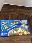 Ziploc Zip'n Steam Medium Cooking Bag - Pack Of 10 Rare! Discontinued!. Fixed Price $13.95.