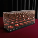 Infinity Mirror Tea Light Holder 5 Slot With Electric Candle,. Fixed Price $49.95.