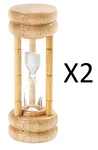 Norpro 3 Minute Glass Timer With Wood Base, 4 Inches (2-PACK). Fixed Price $11.56.