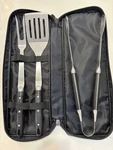 3 Piece Bbq Set Crate & Barrel Stainless Steel W/ Case. Fixed Price $25.50.