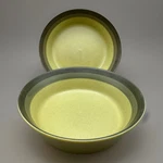 Vintage Arrow Apache Kasuga Japan 7 Stoneware Bowl Set Speckled Green Mcm. Fixed Price $59.95.