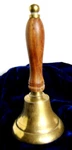 Brass Bell With Wood Handle 6.5 Inch High Teacher Dinner Store Wedding. Fixed Price $15.99.