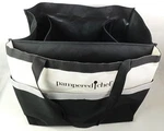 Pampered Chef Consultant Tote Bag Canvas Compartments Pockets Black 17X14. Fixed Price $10.95.
