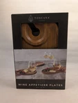 Toscana Picnic Time Acacia Wine Appetizer Plates Gift Set Of 4 Wood Serving Tray. Fixed Price $27.89.