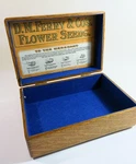 Antique 1906 D.m. Ferry & Cos Flower Seeds Counter Display Box Solid Oak. Fixed Price $127.00.