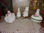 Avon Vintage Bunny Collections Bell Trinket Dish Covered Egg Box Candle Holder. Fixed Price $19.99.