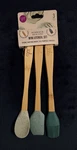 Core Kitchen 3-PIECE Mmini Cooking Utensil Set Bamboo & Silicone Nwt. Fixed Price $12.99.