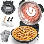 Homcozy QL32WT 12" Portable Countertop Pizza Maker Black Ceramic Stone For Home. Fixed Price $119.99.