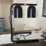 Nemco 6000A-2B Heat Lamp, Freestanding, Infrared, Two Bulb, Black Finish. Fixed Price $89.00.