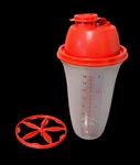 Tupperware Red Quick Shake Mixer Blender 844 Flip Top + Insert 2 Cup 16 Oz. Fixed Price $12.99.