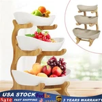 3-LAYER Fruit Tray Storage Rack Vegetables Snacks Plate Holder White New. Fixed Price $34.46.