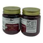 Amish Made Strawberry Rhubarb Jam Sugar Added Non Gmo - 9 Oz 2 Jars. Fixed Price $24.95.