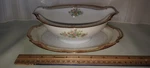 Nice Vintage Noritake China, M, Japan, Anemone, Gravy Boat With Attached Tray. Fixed Price $25.00.
